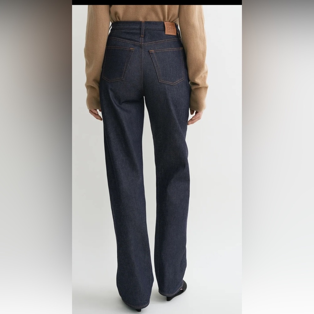 Toteme Twisted seam denim full length raw